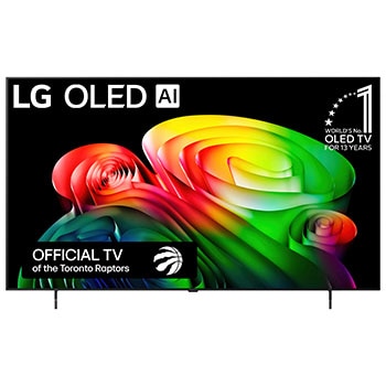 Front view of 55 Inch LG OLED AI B6 4K Smart TV 2026 OLED55B6GUA
